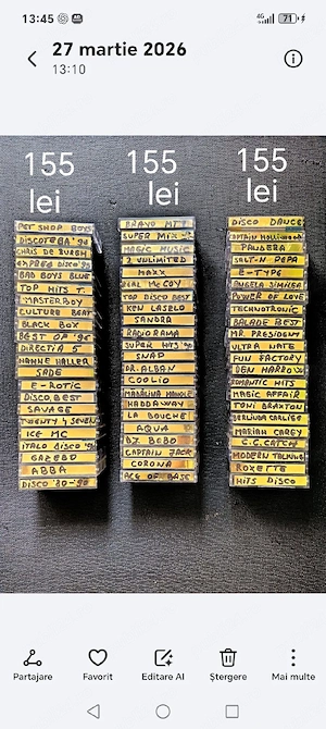 loturi casete cu muzica disco anii '80s 90