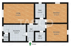 Apartament cu 3 camere decomandate in zona Turnisor din Sibiu - imagine 3