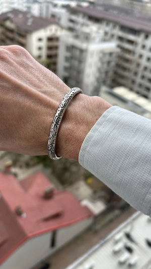 Bratara fixa barbati - Bratara Viking - Bratara argintie