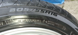 jante cu  cauciucuri Passat,Sharan,Touran 205 55 R16  - imagine 3