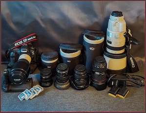 Trusa 6 obiective Canon EF + body Canon EOS 5D Mark IV
