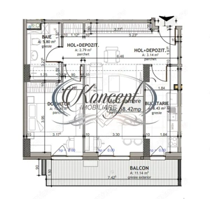 Apartament compartimentat eficient in Elite City - imagine 9