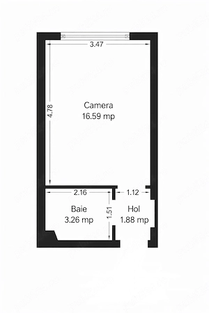 PROPRIETAR   Garsonieră 22 mp   Calea Buziașului   33.700  