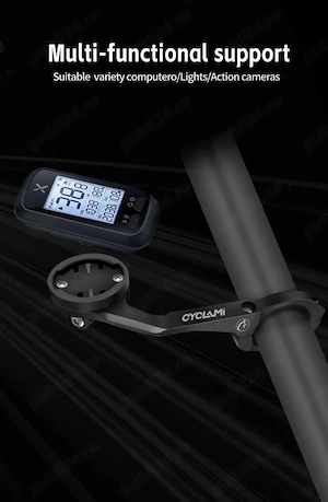 Suport Garmin Edge aluminiu Cyclami S5 ciclocomputer ghidon bicicleta iGPSPORT Magene Xoss Coospo
