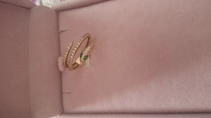 Inel aur 14k modre sarpe