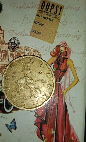 Monedă rară - Italian 20 Cent  Euro Coin-Error Stars