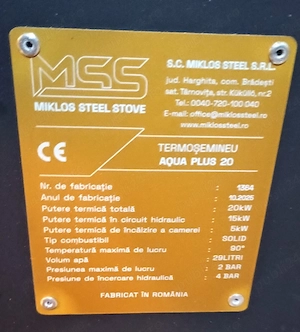 Termoșemineu încălzire Aqua Plus 20 kw  - imagine 3