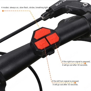 Stop semnalizare wirelees GUB impermeabil usb bicicleta cursiera mtb semnal - imagine 8