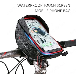 Husa geanta 6 inch waterproof smartphone pipa bicicleta ghidon glovo mtb cursiera 