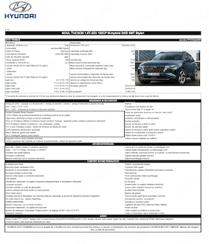 IMPECABIL Hyundai TUCSON 1.6T-GDi 150CP M-Hybrid 2WD 6MT Style+, Albastru. - imagine 10