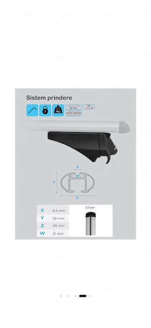 Bare transversale Menabo Tiger Silver pentru Ssangyong Tivoli 2015+ - imagine 3
