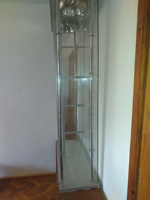 Vitrina de sticlă si oglinzi  cu structura metalica - imagine 4