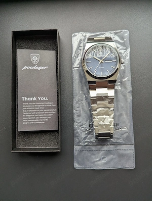 Ceas Poedagar Barbati Albastru Quartz - imagine 4