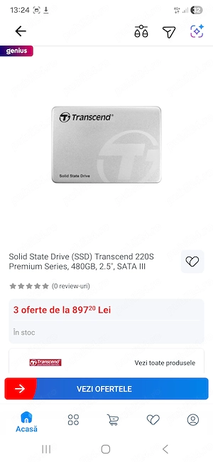 Vând solid state drive de 480gb, marcă transcend, folosit doar 8 ore se vinde cu probă funcționează  - imagine 2