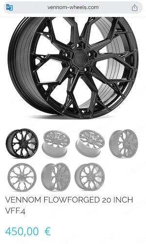 Vand jante Venom FlowForged R20 5x112 - imagine 4