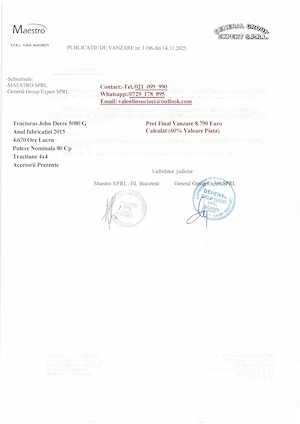 Tractoras John Deere 5080 G (2015) - Incarcator Frontal + Accesorii  - imagine 2