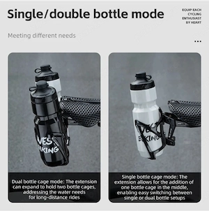 Adaptor extensie suport bidon apa sub sa bicicletă mtb cursiera ciclocross trekking Westbiking  - imagine 6