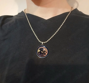 Pandantiv Zodia Berbec stil egiptean   (Efect Perlat Sidefat) - imagine 3