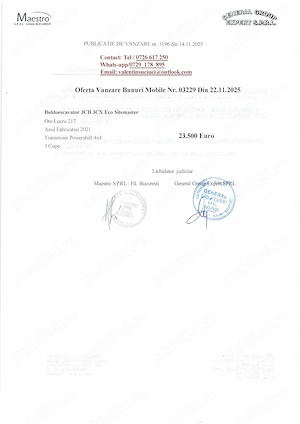 JCB 3CX Eco Sitemaster 2021   220 H + Accesorii - imagine 2