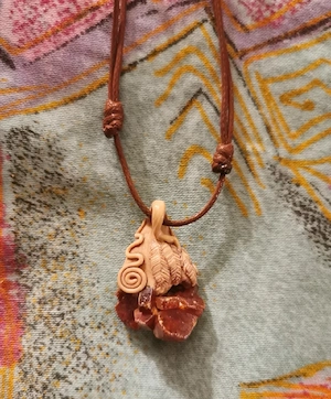 Pandantiv handmade cu piatră naturală   stil boho