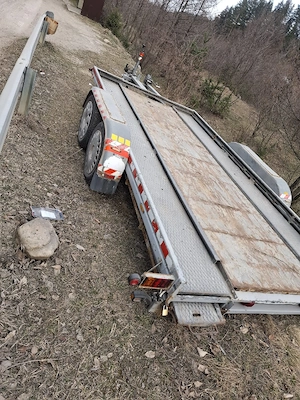 Remorcă auto platformă Bueltmann 2005   gata de muncă - imagine 2