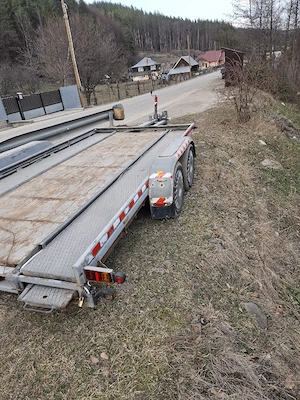 Remorcă auto platformă Bueltmann 2005   gata de muncă - imagine 3