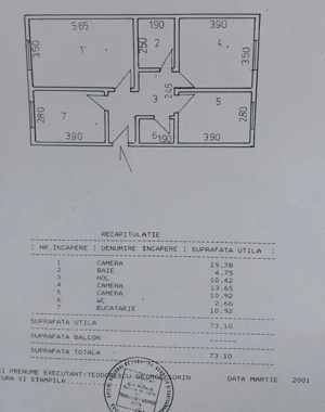Apartament de 3 camere, 73 mp decomandat la parter inalt - imagine 14