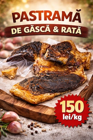 Sunca pastrama de gasca si rata afumate