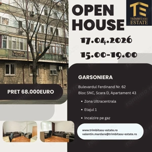 Garsonieră ultracentrală Constanța, etaj 1, mobilată