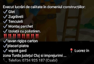 Prestez servicii in domneniul constructii