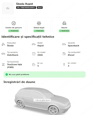 Skoda RAPID 2016 Euro 6 Diesel 90cp 158000 km Germania  - imagine 5