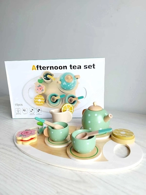 Set ceainic cu accesorii din lemn