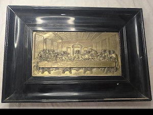 Basorelief vintage "Cina cea de taină" - imagine 4