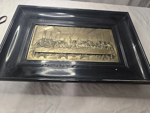 Basorelief vintage "Cina cea de taină" - imagine 3