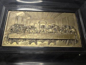 Basorelief vintage "Cina cea de taină" - imagine 5
