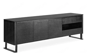 Comoda TV din MDF cu blat de sticlă