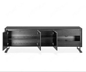 Comoda TV din MDF cu blat de sticlă 200 cm - imagine 4