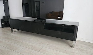 Comoda TV din MDF cu blat de sticlă 200 cm