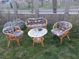 set mobilier ratan terasa - imagine 2