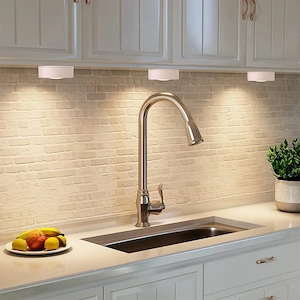 Set de 3 Lampi Led , Fara Fir, Cu Baterii, 3 Culori de Lumina, cu Telecomanda,86 x 86 x32 mm, Alb - imagine 5