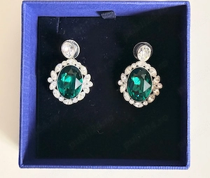 Cercei verzi cu cristale Swarovski