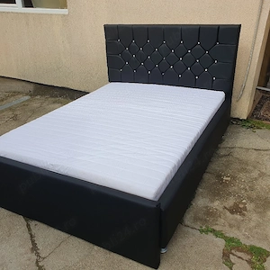 Pat dormitor tapițat piele 1.40m 2m 