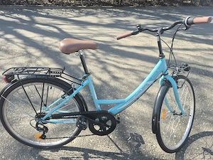 Bicicleta de oraș pentru doamne domnișoare, marca Nakamura Juliet 26", culoare albastră