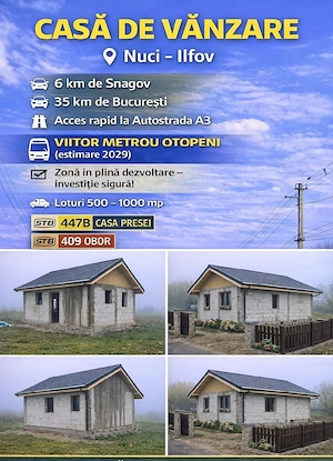casă+ teren 600 mp Ilfov 50.000   - imagine 4