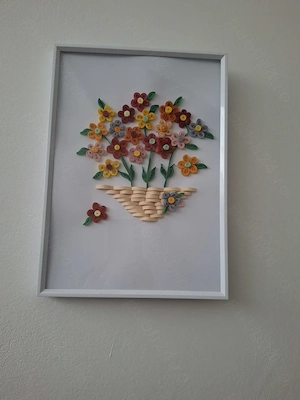 Vază cu flori Quilling