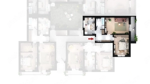 Apartamente cu 2 camere, decomandate in zona Calea Urseni - Giroc suprafață utilă de 54mp si balcon. - imagine 9