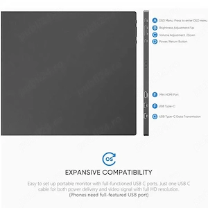 Monitor Portabil Arzopa A1   Biroul merge cu tine Full HD ultrasubțire