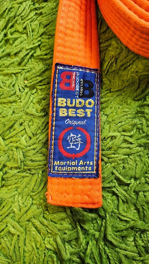 Centură portocalie arte marțiale 210 cm - imagine 3