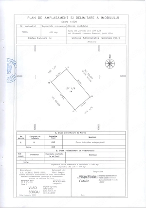 TEREN 450 MP , Brănești, Strada Violetelor  - imagine 2