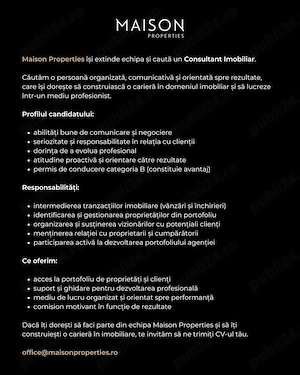 Consultant imobiliar - Maison Properties - imagine 2